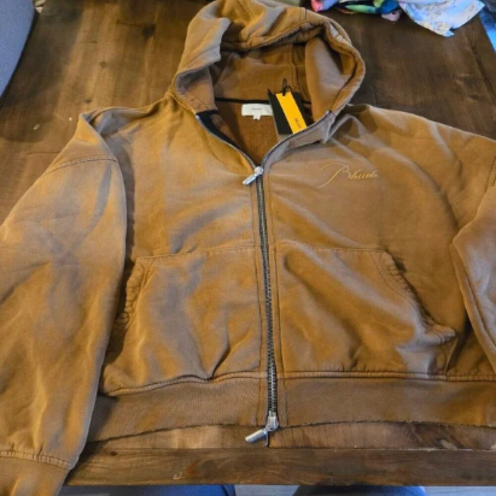 Rhude Camel Zip Up Hoodie NWT Size M